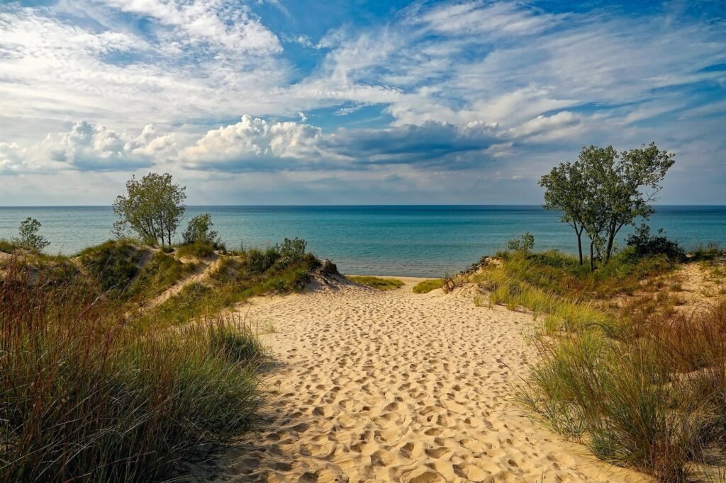 Lake Michigan shoreline near North Chicago, Illinois